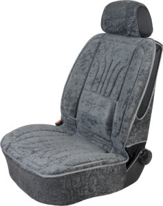 Mata pokrowiec uniwersalny ergonomiczny na fotel XL welur szary 1