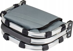 SKŁADANY KOSZYK TERMICZNY PIKNIKOWY NA ZAKUPY PLAŻĘ Z 1 UCHWYTEM - WODOODPORNY, SZARY 3