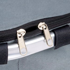 SKŁADANY KOSZYK TERMICZNY PIKNIKOWY NA ZAKUPY PLAŻĘ Z 1 UCHWYTEM - WODOODPORNY, SZARY 8