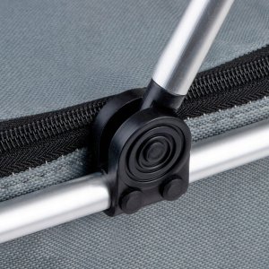 SKŁADANY KOSZYK TERMICZNY PIKNIKOWY NA ZAKUPY PLAŻĘ Z 2 UCHWYTAMI - WODOODPORNY, CZARNY 4