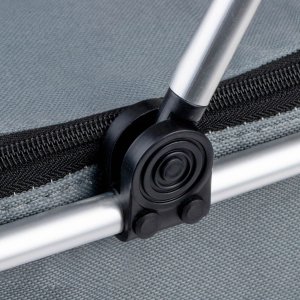 SKŁADANY KOSZYK TERMICZNY PIKNIKOWY NA ZAKUPY PLAŻĘ Z 2 UCHWYTAMI - WODOODPORNY, SZARY 6