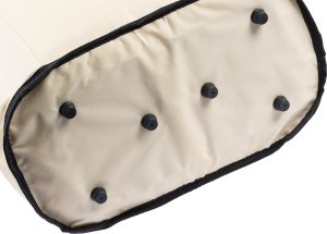 SKŁADANY KOSZYK TERMICZNY PIKNIKOWY NA ZAKUPY, PLAŻĘ Z 1 UCHWYTEM - WODOODPORNY, BEŻOWY 6