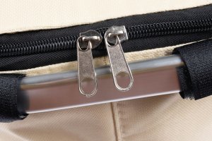 SKŁADANY KOSZYK TERMICZNY PIKNIKOWY NA ZAKUPY, PLAŻĘ Z 1 UCHWYTEM - WODOODPORNY, BEŻOWY 8