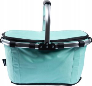 SKŁADANY KOSZYK TERMICZNY PIKNIKOWY NA ZAKUPY, PLAŻĘ Z 1 UCHWYTEM - WODOODPORNY, MIĘTOWY 4