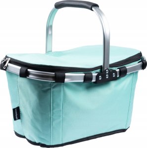 SKŁADANY KOSZYK TERMICZNY PIKNIKOWY NA ZAKUPY, PLAŻĘ Z 1 UCHWYTEM - WODOODPORNY, MIĘTOWY 9