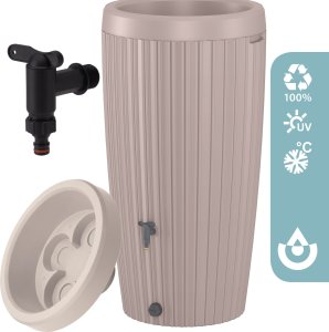 Zbiornik na deszczówkę Mika 240l Beczka na wodę + zestaw przyłączeniowy 2