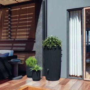 Zbiornik na deszczówkę Mika 240l Beczka na wodę + zestaw przyłączeniowy 12