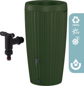 Zbiornik na deszczówkę Mika 240l Beczka na wodę + zestaw przyłączeniowy 2