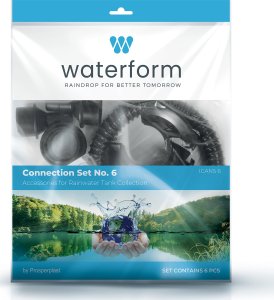 Zbiornik na deszczówkę Mika 240l Beczka na wodę + zestaw przyłączeniowy 6