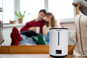 Nawilżacz powietrza filtr odkamieniający aromaterapia pilot timer podświetlenie Bauerkraft 5