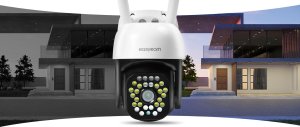 Kamera IP EasyCam obrotowa zewnętrzna WiFi LED 25m Tuya 3MP 4 x zoom EC-3PT12L16IR-AI 12