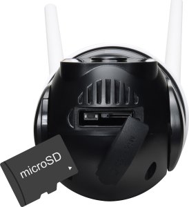 Kamera IP EasyCam obrotowa zewnętrzna WiFi LED 25m Tuya 3MP 4 x zoom EC-3PT12L16IR-AI 16