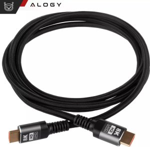 Kabel HDMI 2.1 Alogy 5m 4K 8K PREMIUM MIEDŹ ULTRA High Speed 60Hz 48GBps Czarny 11