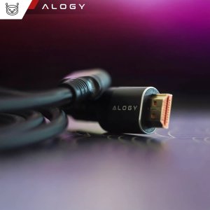 Kabel HDMI 2.1 Alogy 5m 4K 8K PREMIUM MIEDŹ ULTRA High Speed 60Hz 48GBps Czarny 16