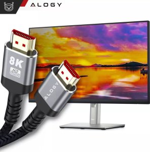 Kabel HDMI 2.1 Alogy 5m 4K 8K PREMIUM MIEDŹ ULTRA High Speed 60Hz 48GBps Czarny 17