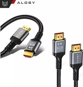 Kabel HDMI 2.1 Alogy 5m 4K 8K PREMIUM MIEDŹ ULTRA High Speed 60Hz 48GBps Czarny 18
