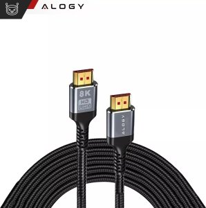 Kabel HDMI 2.1 Alogy 5m 4K 8K PREMIUM MIEDŹ ULTRA High Speed 60Hz 48GBps Czarny 20