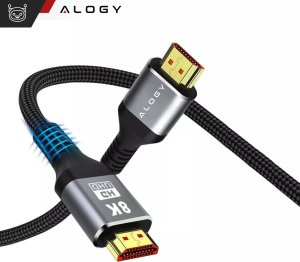Kabel HDMI 2.1 Alogy 5m 4K 8K PREMIUM MIEDŹ ULTRA High Speed 60Hz 48GBps Czarny 3