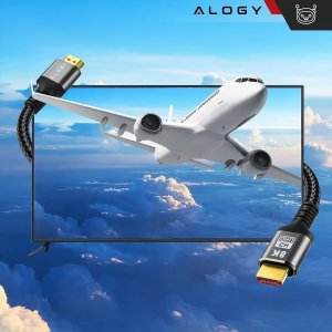 Kabel HDMI 2.1 Alogy 5m 4K 8K PREMIUM MIEDŹ ULTRA High Speed 60Hz 48GBps Czarny 7