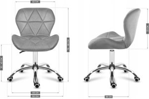 Krzesło obrotowe VASTO OFFICE VELVET SAND SMOKE 2