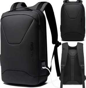 Plecak Antykradzieżowy wodoodporny Bange na laptopa 15.6" miejski podróżny 46x30x15 cm do pracy samolotu męski damski z gniazdem 1