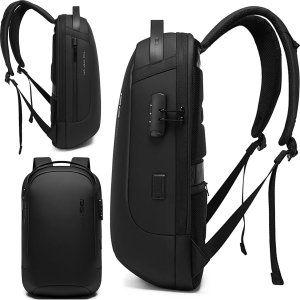 Plecak Antykradzieżowy wodoodporny Bange na laptopa 15.6" miejski podróżny 48x30x16 cm do pracy samolotu męski damski z gniazdem 11