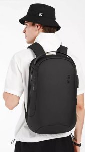 Plecak Antykradzieżowy wodoodporny Bange na laptopa 15.6" miejski podróżny 48x30x16 cm do pracy samolotu męski damski z gniazdem 4