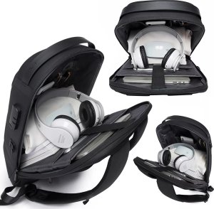 Plecak Antykradzieżowy wodoodporny Bange na laptopa 15.6" miejski podróżny 48x30x16 cm do pracy samolotu męski damski z gniazdem 6