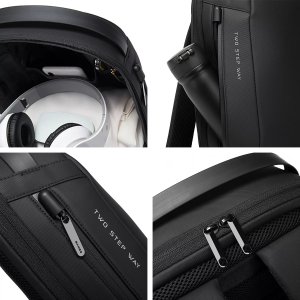 Plecak Antykradzieżowy wodoodporny Bange na laptopa 15.6" miejski podróżny 48x30x16 cm do pracy samolotu męski damski z gniazdem 8