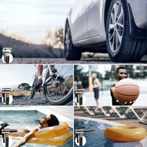 Kompresor samochodowy Feegar Kompresor Samochodowy 12V 230V SPRĘŻARKA POMPKA PRZENOŚNA do Kół LED 9