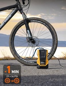 Kompresor samochodowy Feegar Kompresor Samochodowy 12V 230V SPRĘŻARKA POMPKA PRZENOŚNA do Kół LED 10