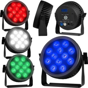 LIGHT4ME CREE ALU QUAD PAR 12 reflektor par oświetlenie efekt świetlny 12x12W RGBW SMD LED 4w1 1