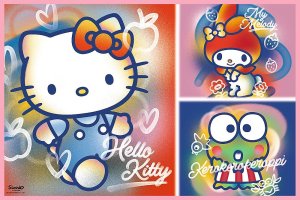 Trefl Puzzle Hello Kitty i przyjaciele 2x200 elementów (13336) 2