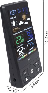 Bezprzewodowa stacja pogodowa termometr barometr zegar budzik prognoza 7