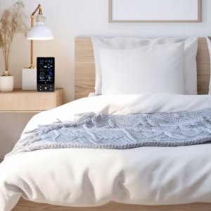 Bezprzewodowa stacja pogodowa termometr barometr zegar budzik prognoza 9