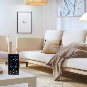 Bezprzewodowa stacja pogodowa termometr barometr zegar budzik prognoza 10