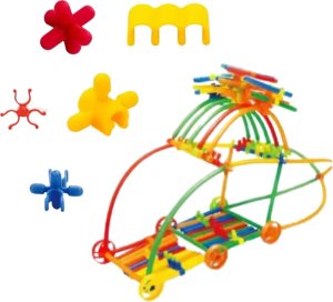 Mega Zestaw Słomek Konstrukcyjnych Kreatywne Budowanie 1200 Elementów 2