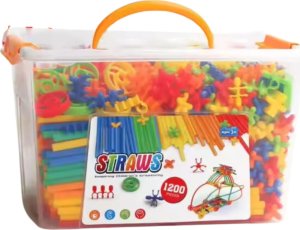 Mega Zestaw Słomek Konstrukcyjnych Kreatywne Budowanie 1200 Elementów 4