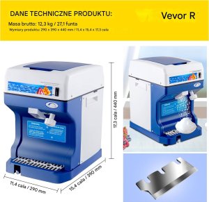 Profesjonalna Maszyna do Kruszenia Lodu 120 kg/h 2