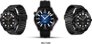 Smartwatch Giewont Smartwatch Veltori VT150-1 Czarny Pasek Silikonowy + Czarna Bransoleta 11