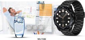 Smartwatch Giewont Smartwatch Veltori VT150-1 Czarny Pasek Silikonowy + Czarna Bransoleta 13