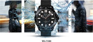 Smartwatch Giewont Smartwatch Veltori VT150-1 Czarny Pasek Silikonowy + Czarna Bransoleta 22