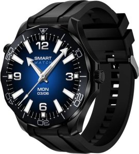 Smartwatch Giewont Smartwatch Veltori VT150-1 Czarny Pasek Silikonowy + Czarna Bransoleta 4