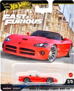 Mattel Hot Wheels Premium 2003 Dodge Viper SRT10 1:64 - Szybcy i Wściekli 1