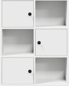 Regał, biały, 60x24x76,5 cm, materiał drewnopochodny 5