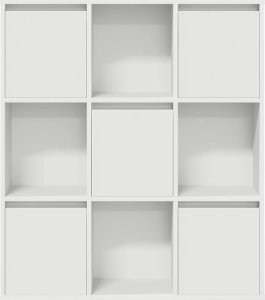 Regał, biały, 89x24x101,5 cm, materiał drewnopochodny 4