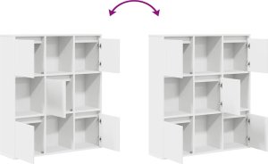 Regał, biały, 89x24x101,5 cm, materiał drewnopochodny 7