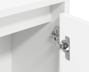 Regał, biały, 89x24x101,5 cm, materiał drewnopochodny 8