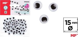 Oczy ruchome samoprzylepne 15mm EDUKAMP 1