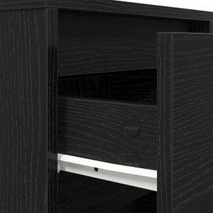 vidaXL Szafka nocna z oświetleniem LED Czarna 38x34x65 cm 12